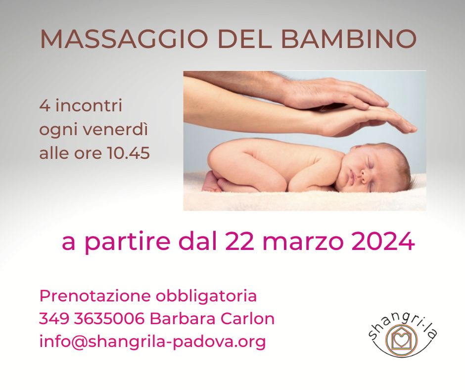 MASSAGGIO AYURVEDICO DEL BAMBINO - da venerdì 22 marzo